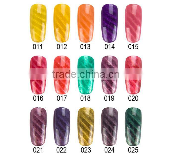 China Supplier Magic 25 Colors Cheap Cat Eyes Nail Polish UV Gel 10 ml