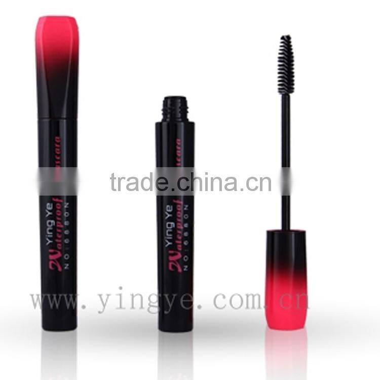 The gradient transparent Dark grain mascara tube with flower