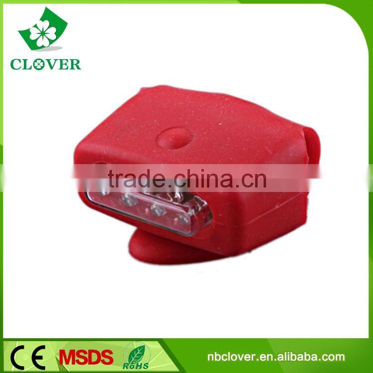 Promotional various colors rear light 4 LED mini silicone bicycle laser light