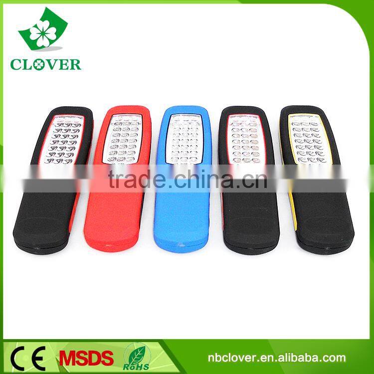 Popular led magnetic work torch light 24 led magnetic led light with hook