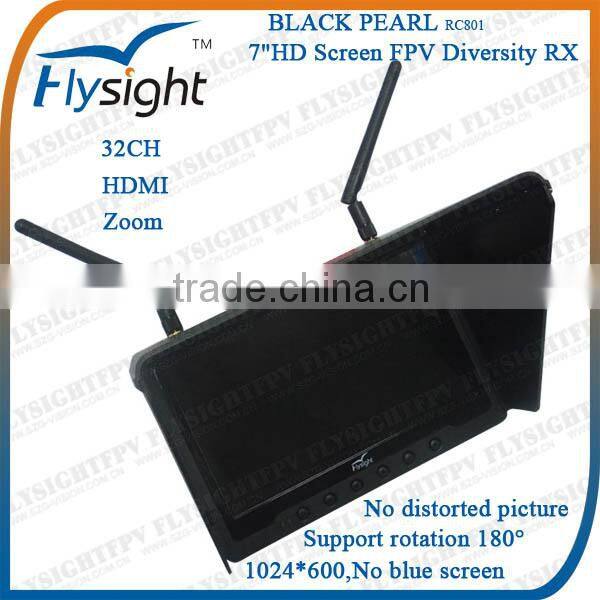 C525 Flysight Wholesale High Quality 7 inch HDMI Screen Black Pearl Diversity Screen Receiver RC801 Monitor for Octocopter