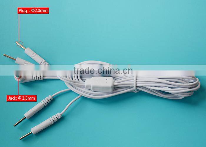 DC 3.5mm/2.5mm available 4 in 1 tens unit lead wire with 4 pin copper lead cable