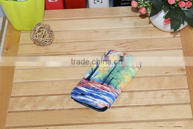 phone flip leather cover/Sublimation leather phone cover for heat press machine/mobile phone leather cover for Samsung S4
