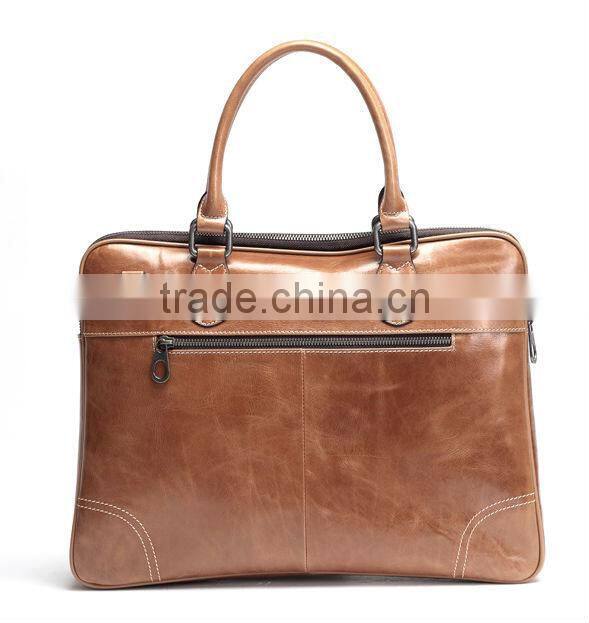 2016 new design bulk buy from China directly lady laptop bags Genuine leather men hand bags for business
