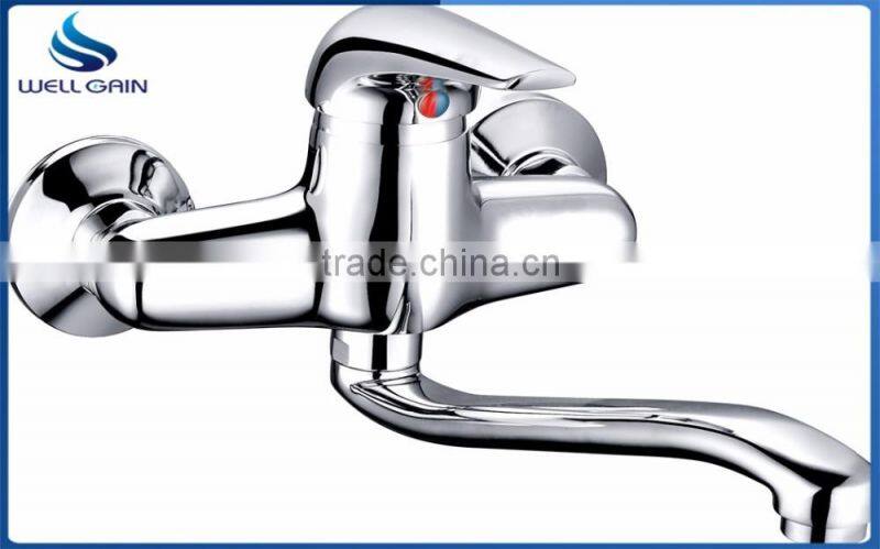 Classic lavatory single zinc handle brass body basin faucet decked chrome plating wash basin mixer