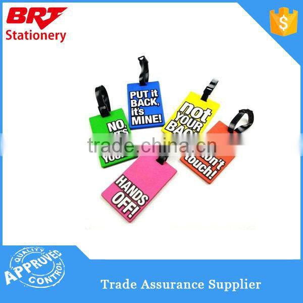 Promotion plastic PVC rubber luggage tag