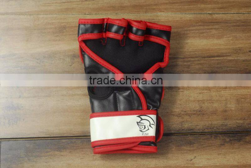 2016 new style high quality ufc mma kickboxing gloves half finger mma gloves for training in fashion sports and gym equipment