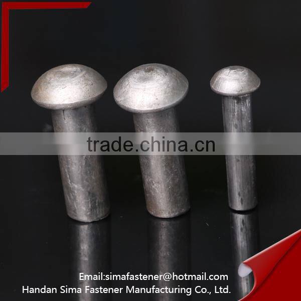Round head steel solid rivet nut with factory price