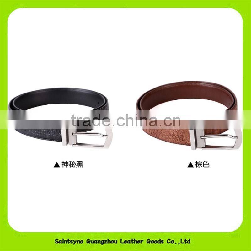 16024 Best Promtion Gift Set Full Grain Leather Wallet Belt Strap For Business Men