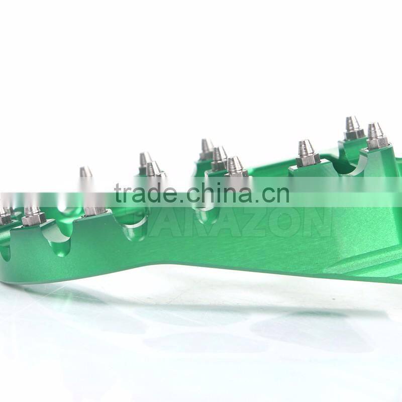 57mm Width CNC Aluminium MX Offroad Foot pegs Footrest For KAWASAKI KXF250 KXF450 2007 08 09 10 11 12 2013