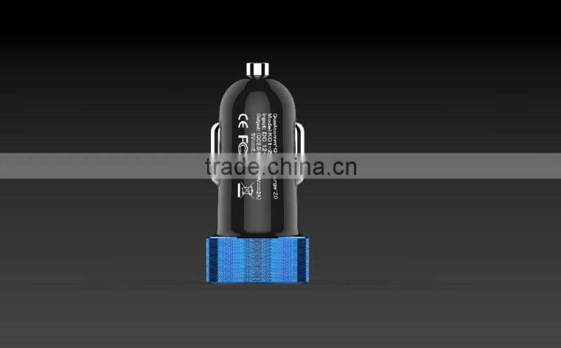 5V 2.1A/5V 3.1A OEM Colorful usb car charger for Mobile Phone usb car chargerquick portable charger