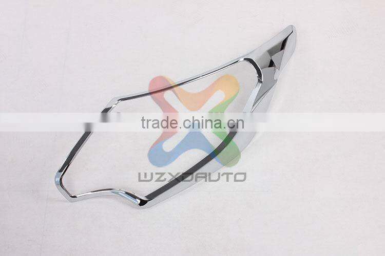 SET CHROME LH RH HEAD LAMP LIGHTS COVER FOR MITSUBISHI TRITON L200 2015 PICK UP PICKUP