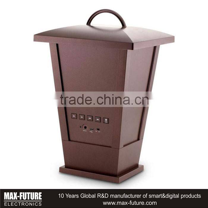 2016 New Product Black&Brown Wireless Bluetooth Lantern Speaker with LED Lights