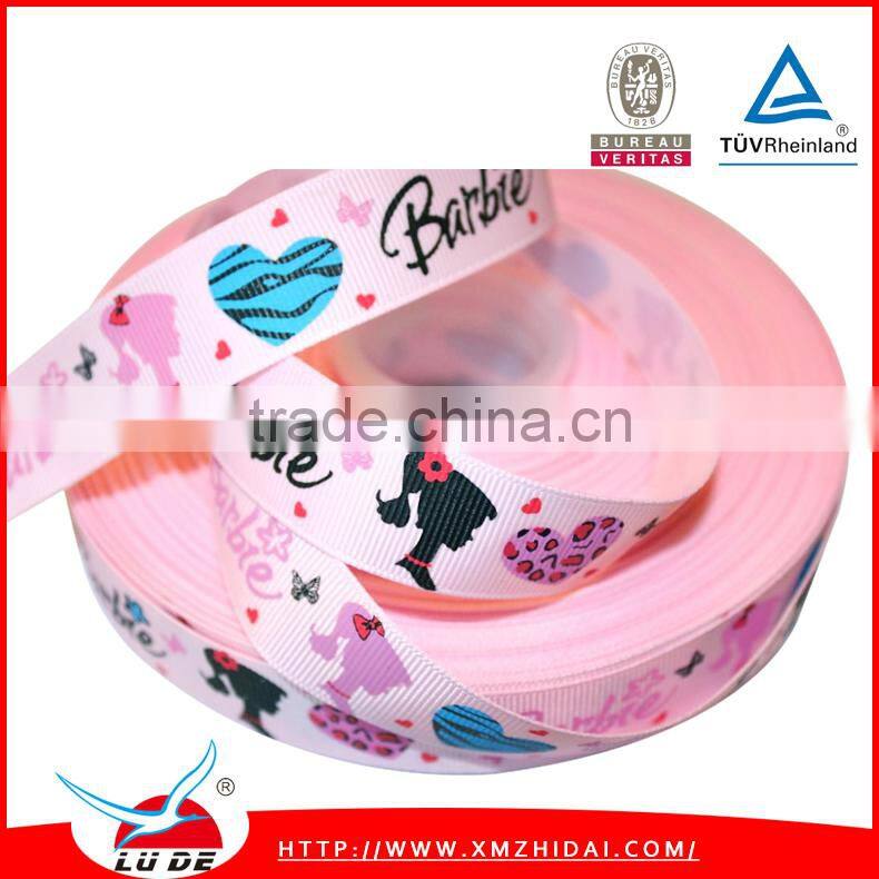 Cute cartoon brand name printed ribbon