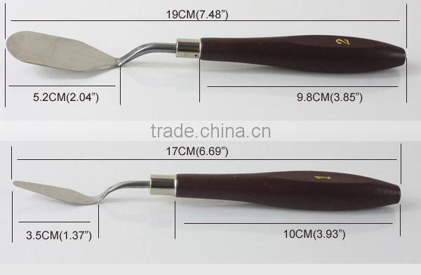 Artist metal oil painting palette knife with wooden handle