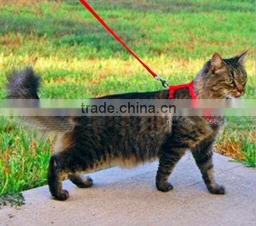 High quality adjustable safety pet cat harness lead leash collar