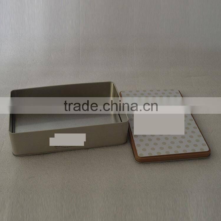 Rectangular gift metal tin box/biscuit tin box /candy metal tin box