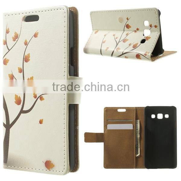 For Samsung Galaxy A3 Leather case, high quality PU leather case For Samsung Galaxy A3