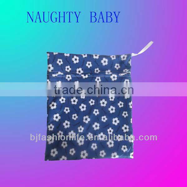 Wholesale waterproof cloth diaper wet bag one or two pocket travel diaper bag