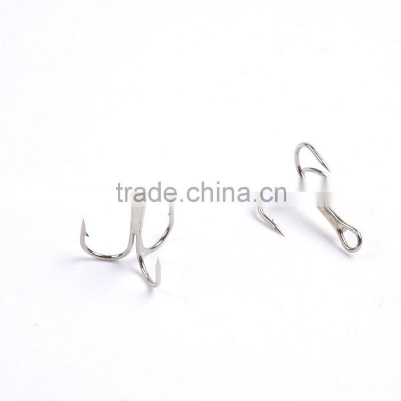 100pcs 8# Fishing Hook High Carbon Steel Treble Hooks Fishing Tackle