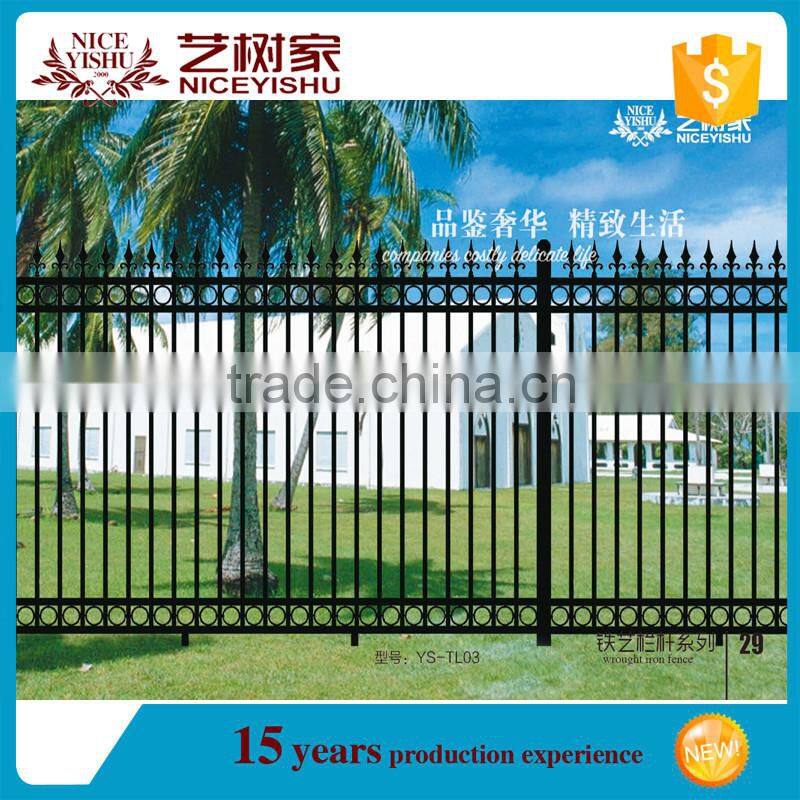 Wholesale price cheap decorative wrought iron fence panels for garden