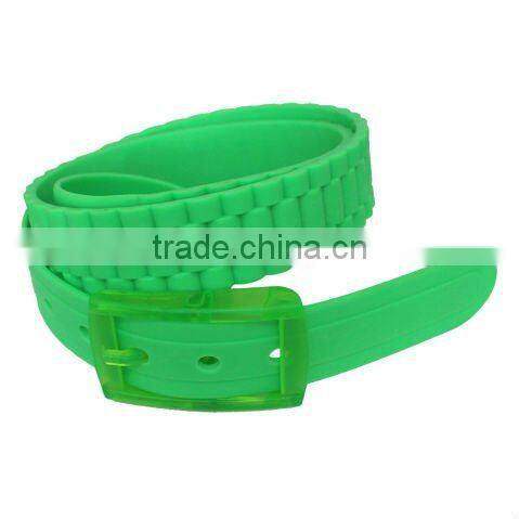 fashion colorful silicone rubber belt