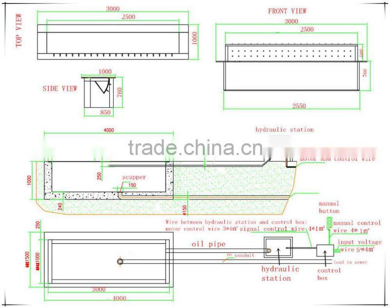 A3 carbon steel anti ram automatic hydraulic road blocker