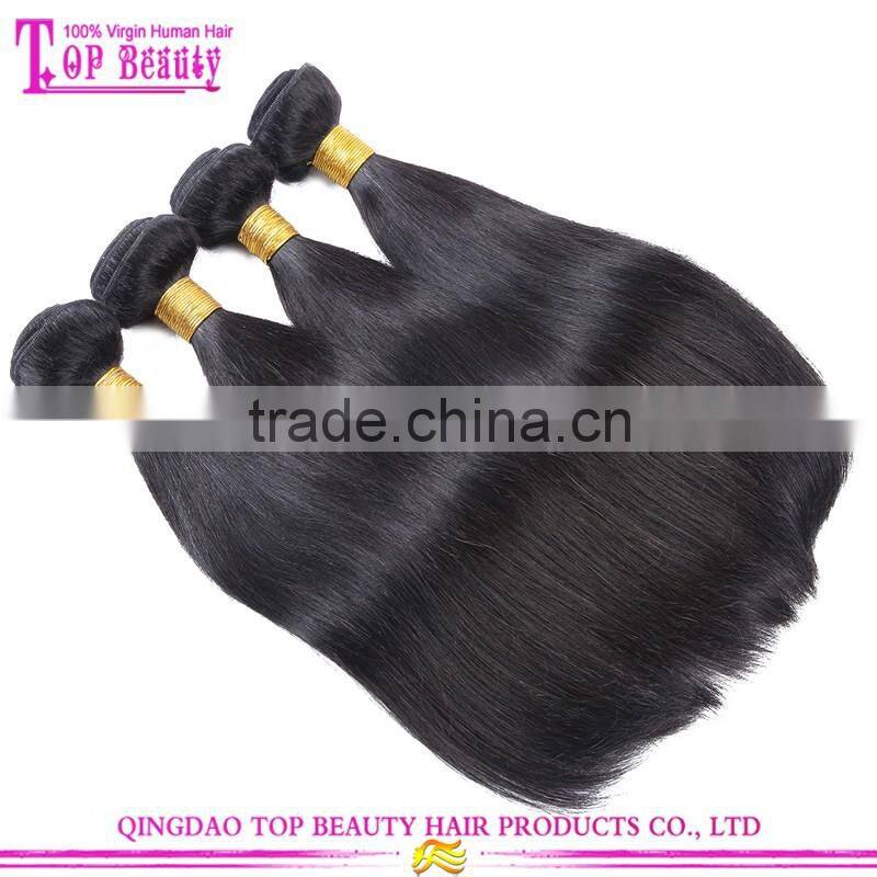 Raw Unprocessed Straight Virgin Peruvian Hair 100% Remy Hair Bundles 7A Peruvian Virgin Straight Hair