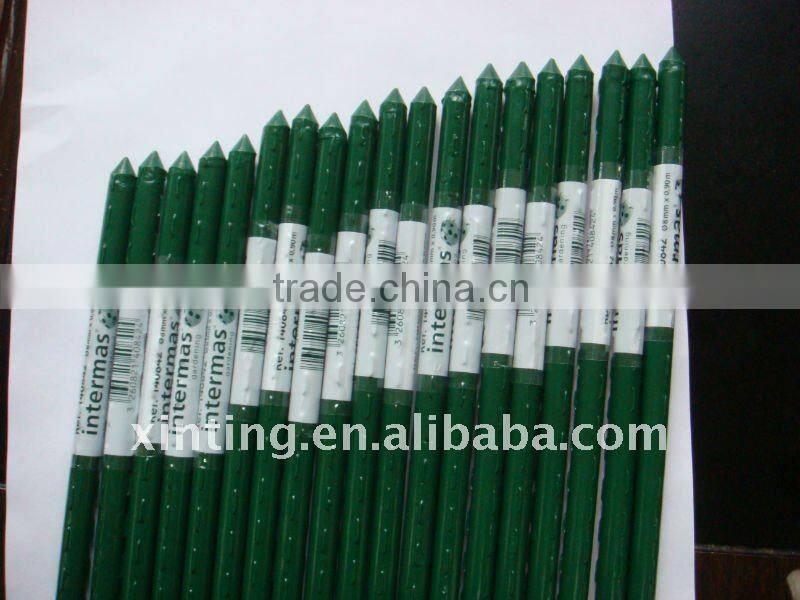 plastic garden coated steel stick