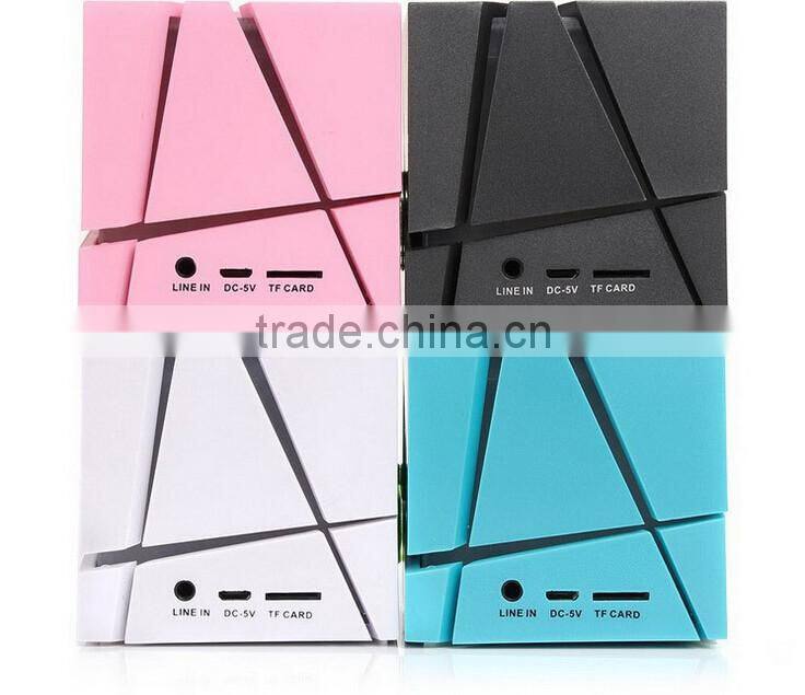 Qone7 EDGE Portable Mini Bluetooth Speaker with LED Light Built-in 500mAh Battery Stereo Sound Box Mp3 Player Subwoofer Speakers