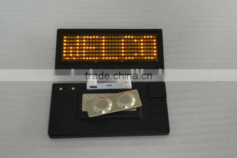 alibaba express china electronic magnetic programmable and usb rechargeable led scrolling badge