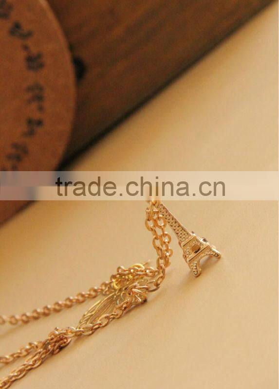 MYLOVE Fashion gold plated necklace cute butterfly leaf pendant long polo chain sweater necklace HOT MLSC-17