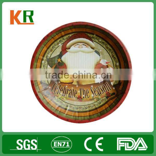 High quality round tin serving tray