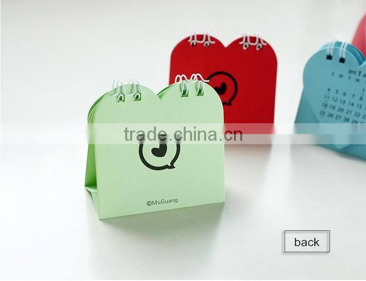 2015 Heart Shaped Desk Calendar/Mini Desktop Calendar/Table Calendar Printing