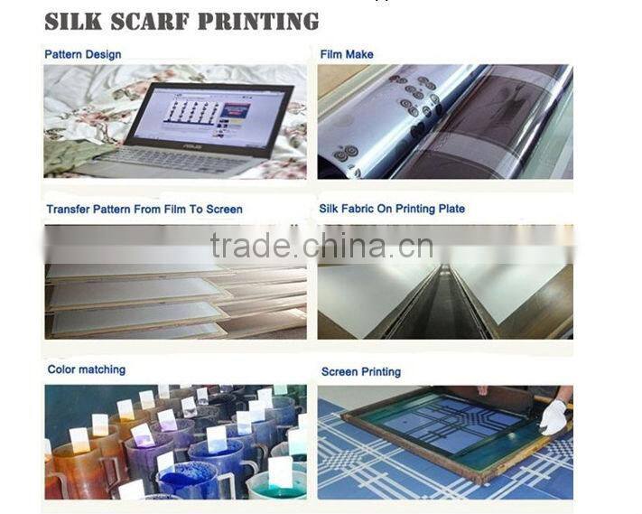 Chinese Customized Digital Print 100% Silk Scarf Hua0915-10