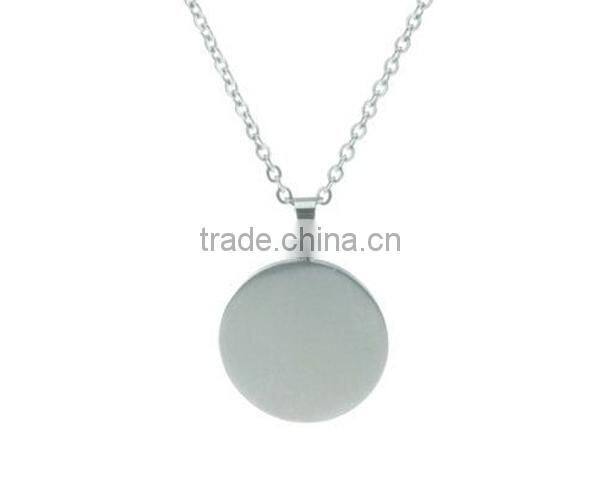 Stainless Steel Letter pendant , Round U black pendant