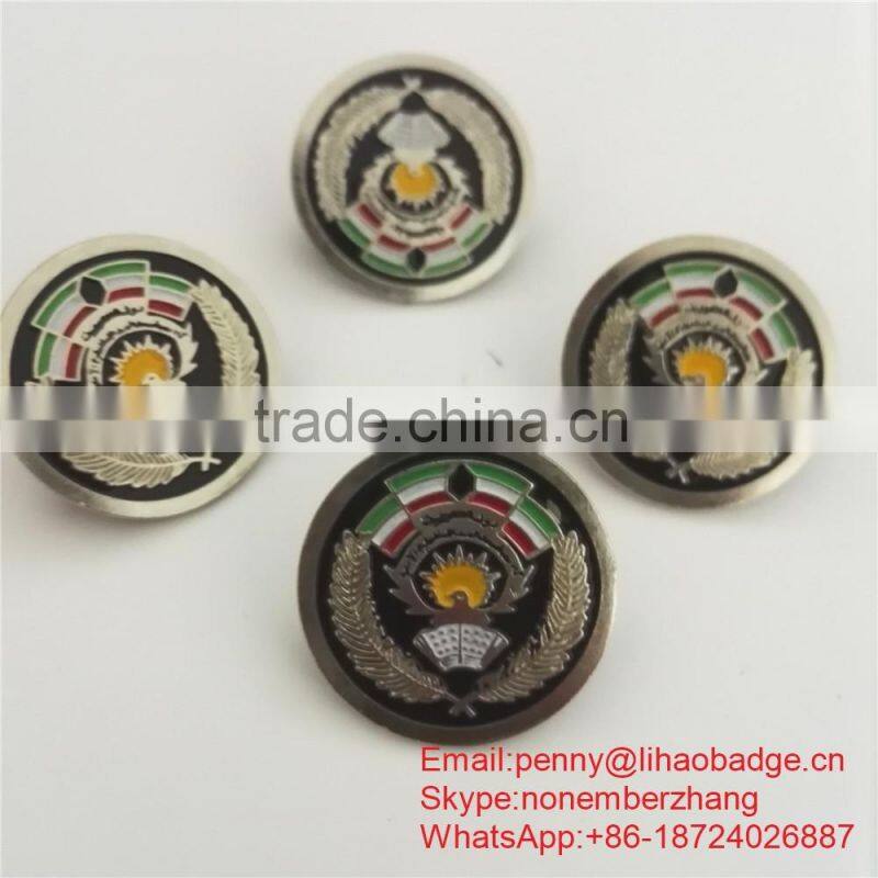 Custom metal badge/ lapel pin with butterfly cluth back no minimum order