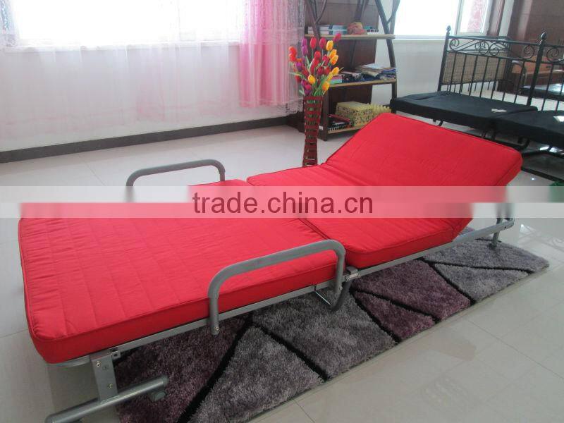 metal folding bed with cushion