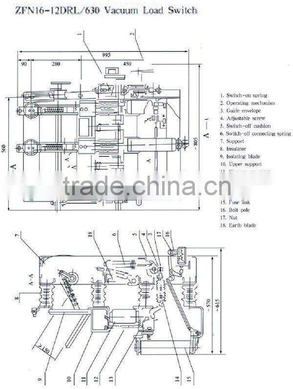 Indoor H.V. Load Break Switch ZFN16-12 Series
