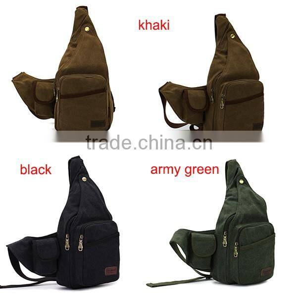 Guangzhou Vintage Canvas Men Bag Bolsos de Canvas Backpack