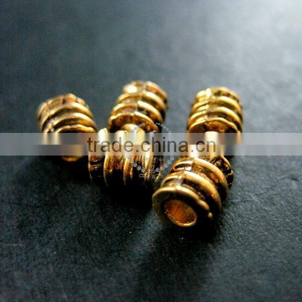 6x6mm vintage antiqued gold tube engraved alloy beads spacer,stopper with 3mm hole size DIY beading supplies 3996007