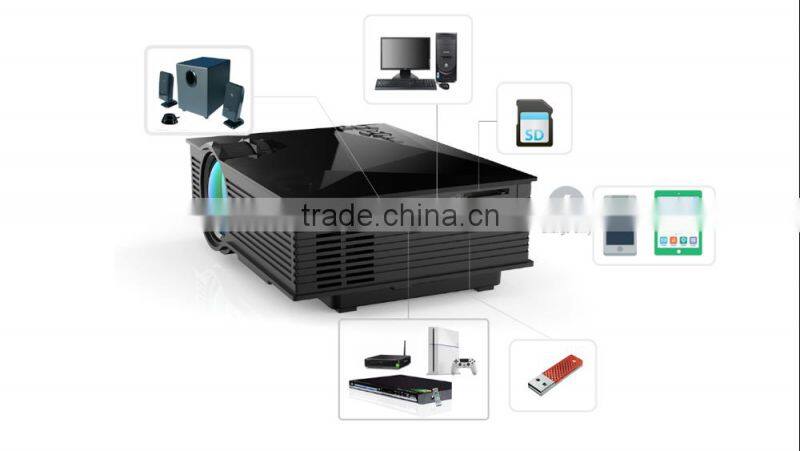 In stock!! 1200Lumens 800*480 Newest Micro WIFI 2.4G Laser HDMI Projector UC46