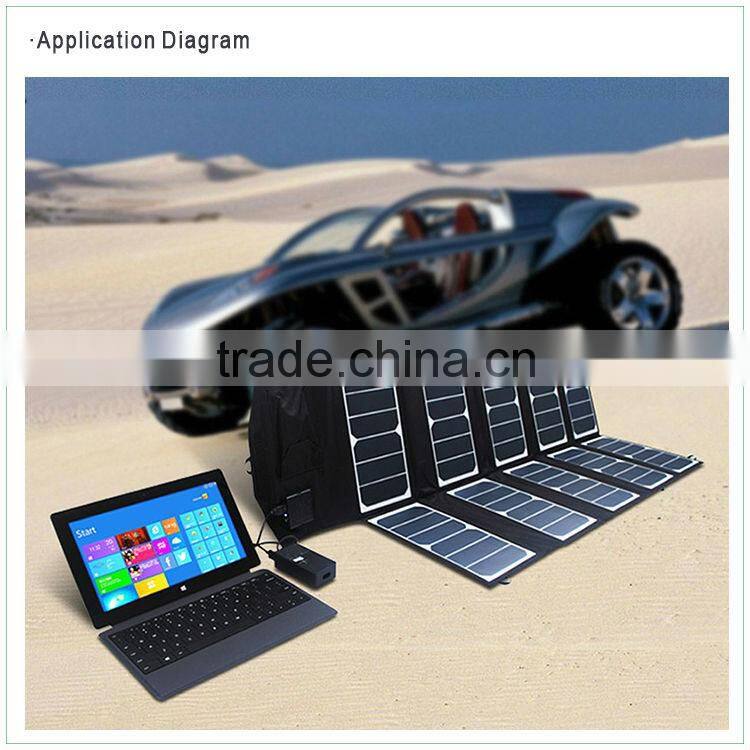 65W sunpower high efficiency pv solar panel for phone,lap top/12V battery