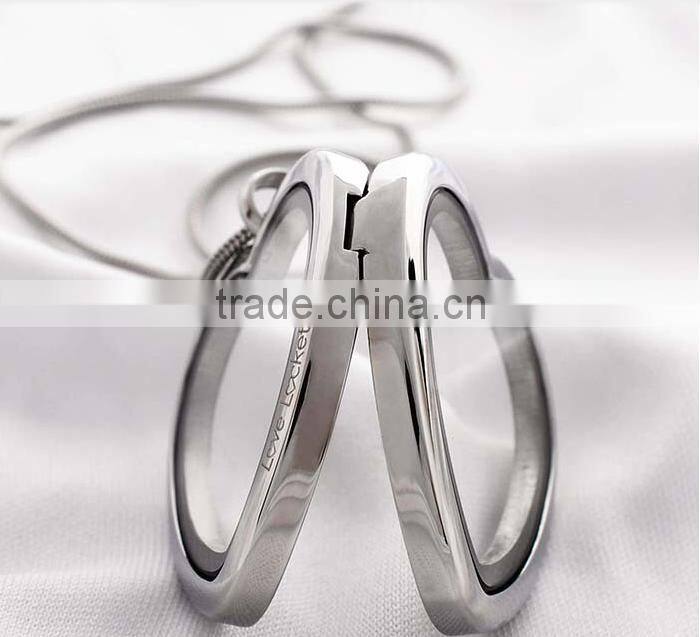 stainless steel living heart locket floating