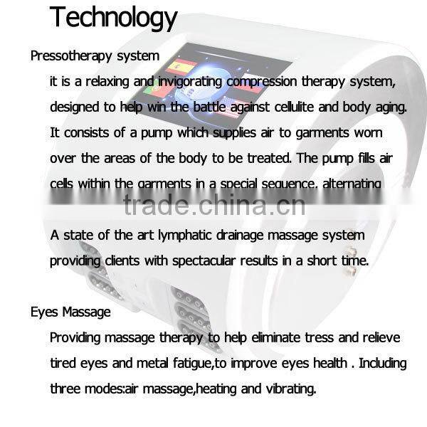 professional pressotherapy lymph drainage massage machine