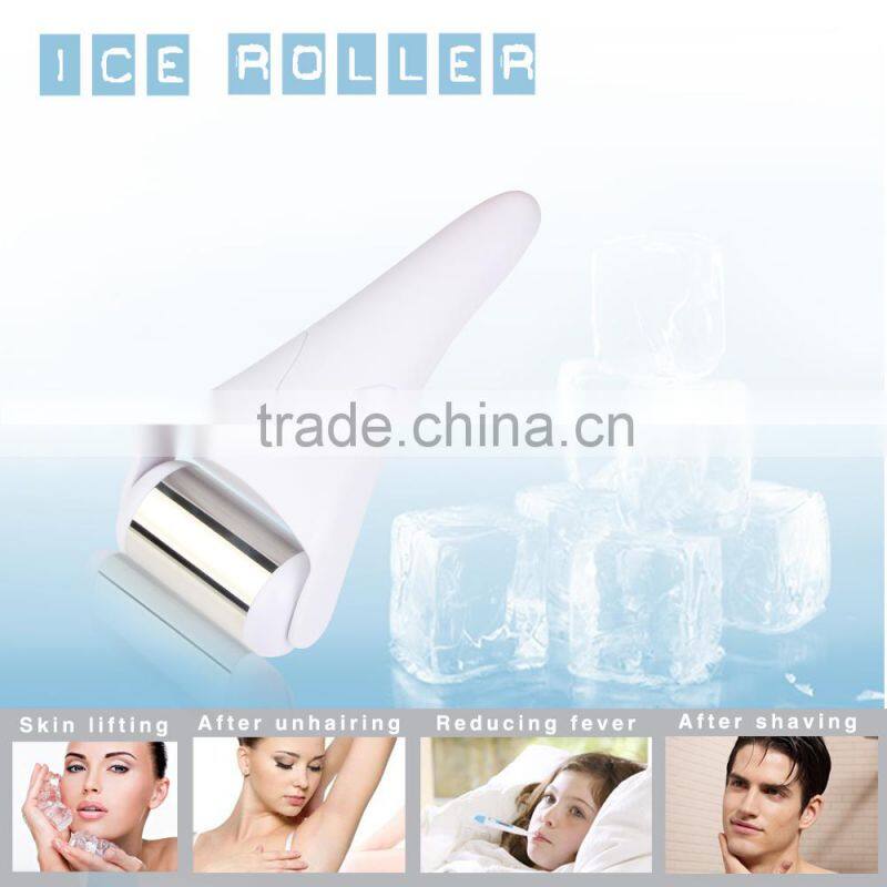 Lastest stainless steel skin care derma ice roller facial body massage ice roller for skin calm before and after laser treatment