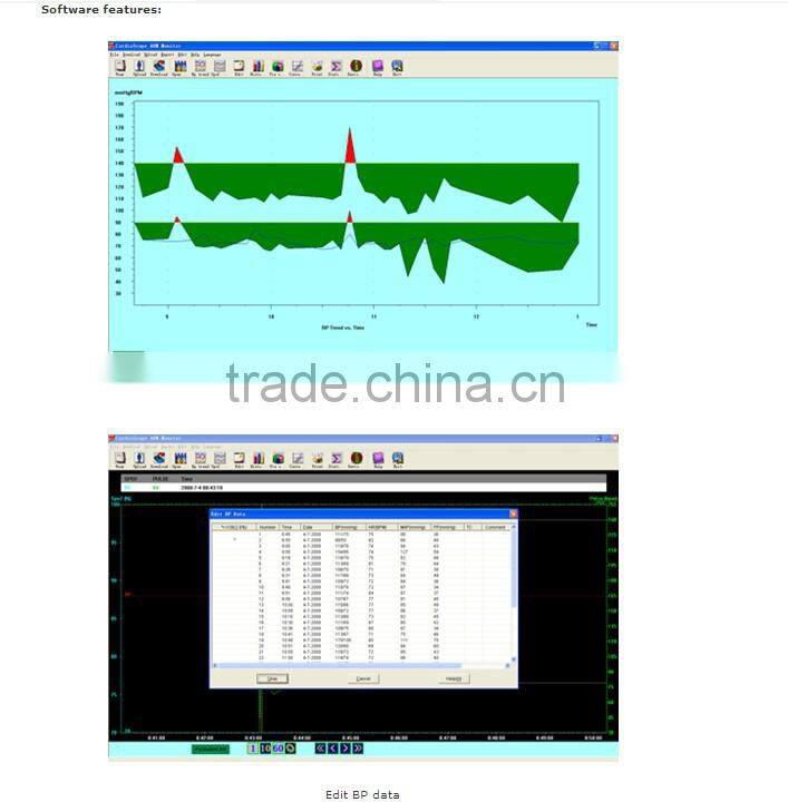 hot selling 24 hour BP measurement Automatic ABPM Ambulatory Blood Pressure Monitor analysis software