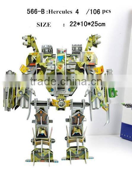 DIY Jigsaw Puzzle Paper Robot Model