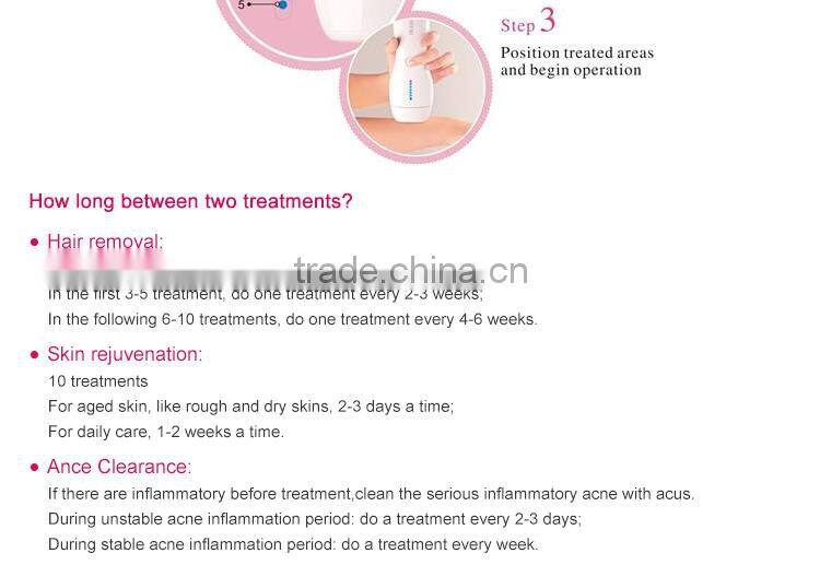 Replaceable lamp 95000 flashes Home use IPL skin rejuvenation beauty machine