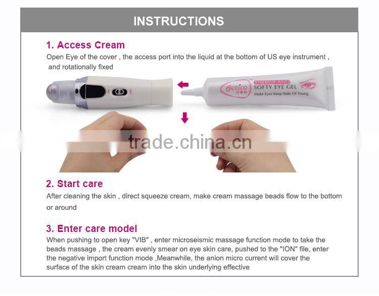 2015 Christmas gift handheld massage vibrating beautiful microcurrenteyes care machine